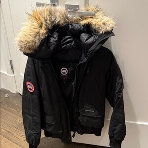 Canada Goose Black Jacket with Logo